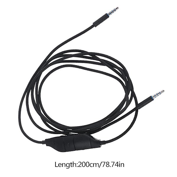 3,5 mm hovedtelefonkabel med inline-kontrol til G633 G933 headset
