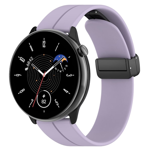 Fold Clasp Silicone Strap For Amazfit GTR Mini Light Purple