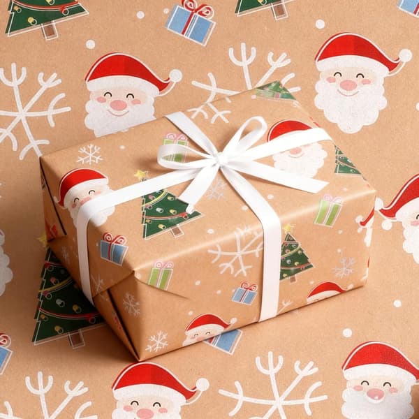 Presentpapper Rulle - Vändbart Julpresentpapper, 43 cm X 10 m (07)