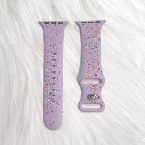 Klockarmband för Apple Watch Series 9 8 7 41mm/SE (2023) SE (2022) 6 5 4 SE 40mm/3 2 1 38mm, 8-spänne Purple G Apple Watch Series 9 4