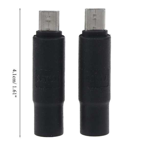 4.0x1.7mm/3.5x1.35mm Hunkon til Micro USB Han Jack DC Strømoplader Adapter