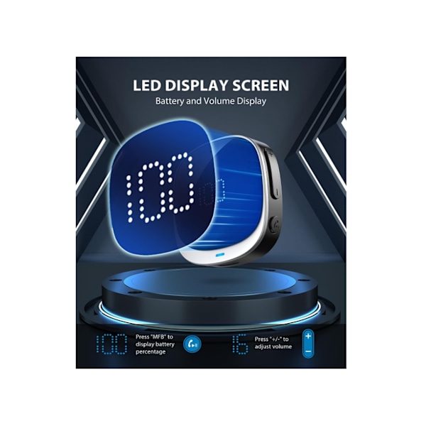 USB Billaddare USB C Med LED Voltmeter Snabbladdning