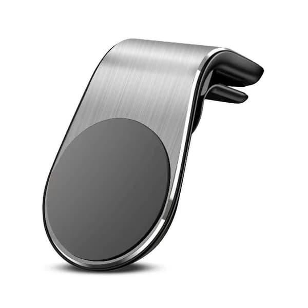 Magnetisk telefonholder for bil, festes sikkert til luftventilen (sølv)