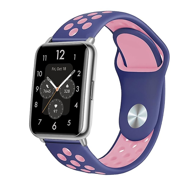 Silikonrem för Huawei Watch Fit 2 Band Active Classic Smartwatch Tillbehör Correa Ersättningsbälte Huawei Watch Fit2-rem black-pink