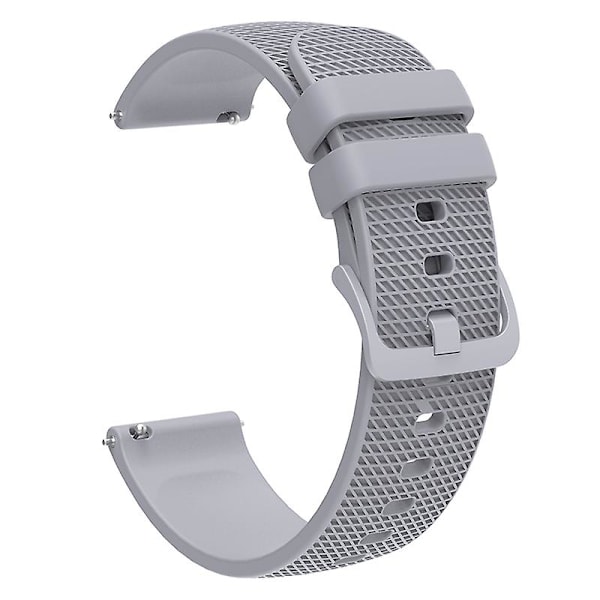 18mm ruudullinen silikonihihna Garmin Venu 3s / Forerunner 265s -kellolle Grey