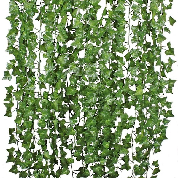 12 Pack Artificial Ivy Garland, Fake Vine UV-kestävä häihin
