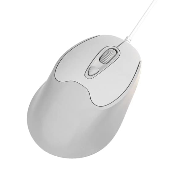 Kablet mus, 800-1200-1600DPI, USB-kabel (grå)