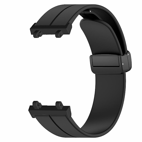 Silikonklockarmband Magnetiskt fällbart spänne handledsrem för Huami Amazfit T-rex 2 Black