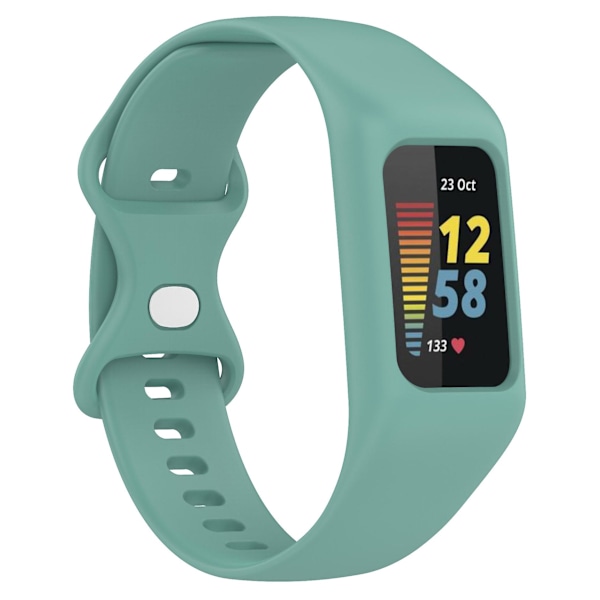 Integrera silikonklockarmband för Fitbit Charge 6/5/4/3, klockarmband med fodral Green