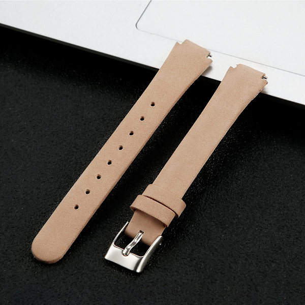 For Fitbit Inspire / Inspire HR älykellohihna, ylin kerros naudannahkaa, rannehihna, KOKO L-6,7-8,1 tuumaa Matte Brown