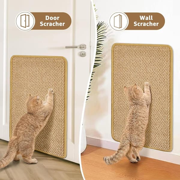 Kattekløsemåtte - Sisal Kattekløsemåtte Med Velcro (25X50Cm)