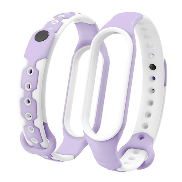 To-farget silikon smartklokke armbånd reim erstatning for Xiaomi Mi Band 6 Multicolor H Other Xiaomi Models