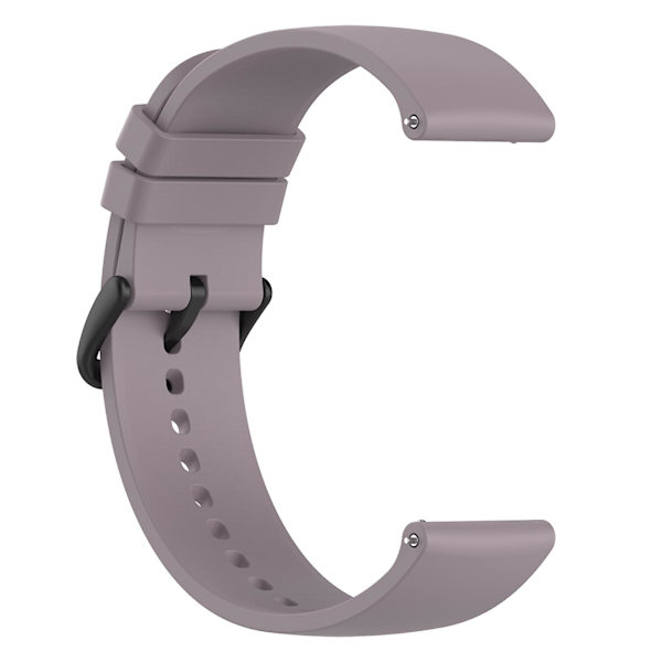 Til Samsung Galaxy Watch 5 Pro 45mm/Huami Amazfit Bip 3/3 Pro Silikonurrem 20mm Justerbar Håndledsstrop Justering Purple Black Buckle