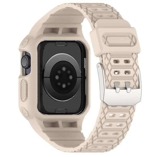 Rannekkeet Apple Watch Series 8/7 41mm/6/5/4/SE/SE (2022) 40mm/3/2/1 38mm Integroitu ranneke Beige, Beige H Apple Watch Series 9 4