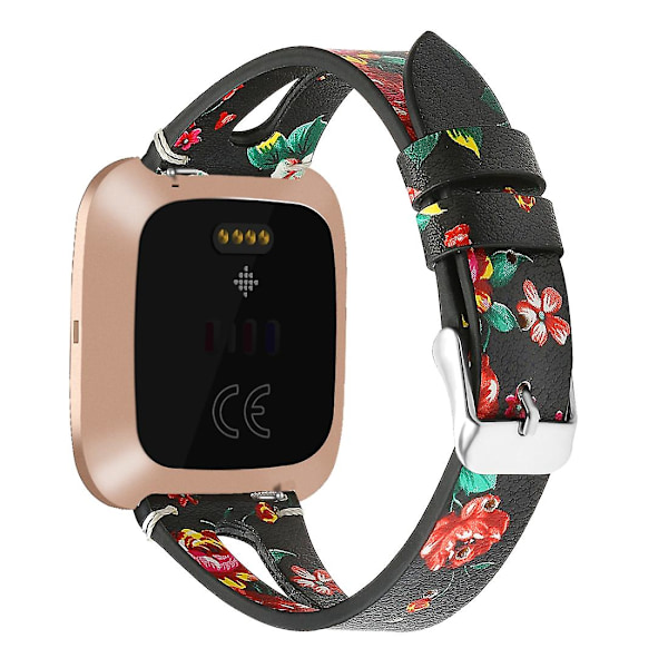 For Fitbit Versa 2 -ranneke Black Safflower