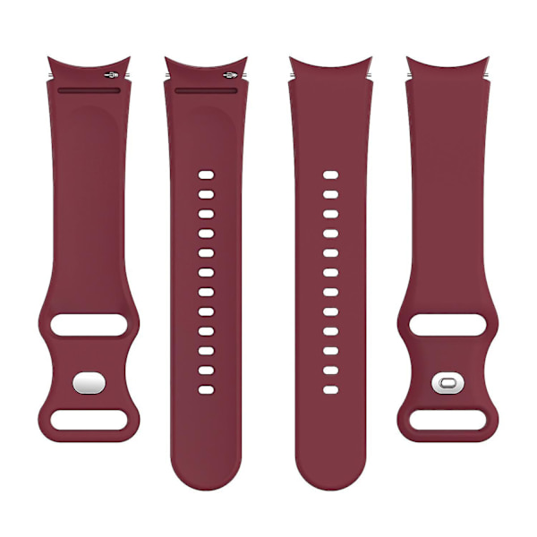 Til Samsung Galaxy Watch 4/Watch 4 Classic Watch Band 20mm Rem med Butterfly Spænde Wine red, Wine Red G Samsung Galaxy Watch4