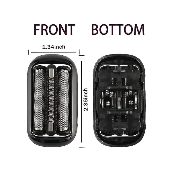2-paks serie 5/6 53b erstatningshode for elektrisk barbermaskin 5020cs 5018s 5035s 5049cs 5050cs 60