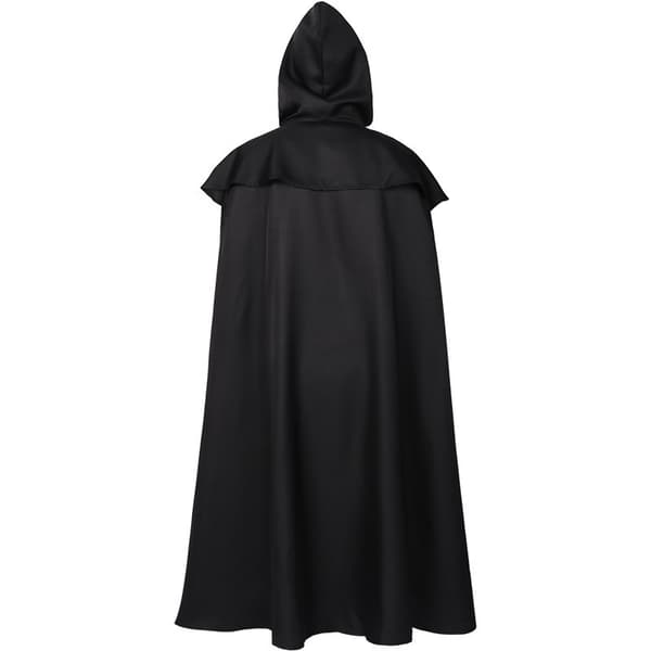 Hettekåpe Kappe Solid Lang Kappe Roll Cosplay Black 5XL