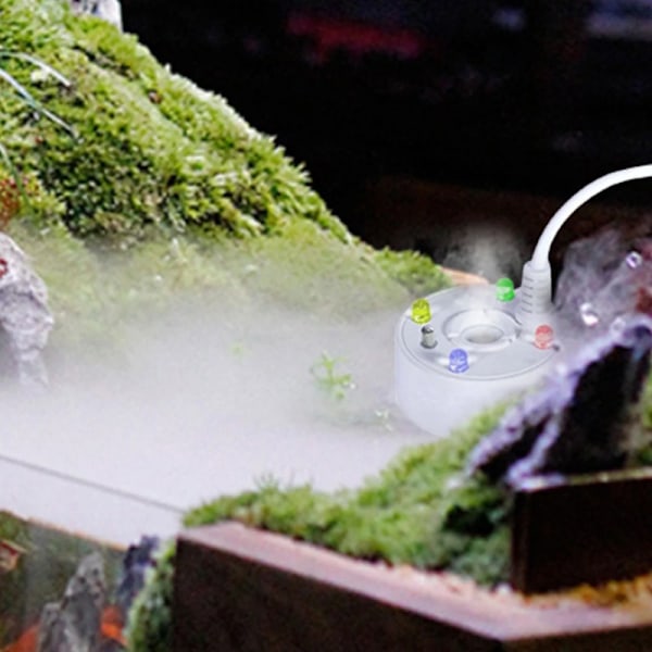 4 LED Dimmaskin för Damm Vattendimma Maskin för Vattenfontän Akvarium, vit