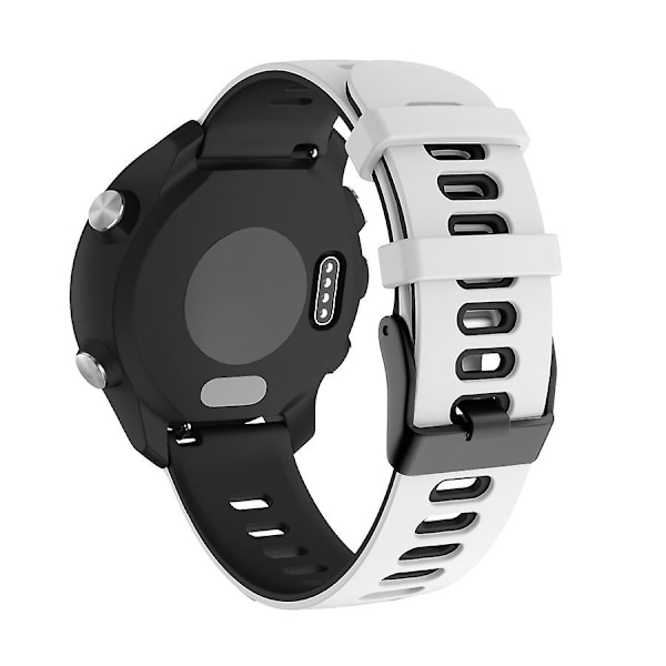 Ranneke 22mm Garmin Vivoactive 4 / Venu 2 -yleisuniversaali kaksiväri silikoniranneke (valkoinen musta) White Black