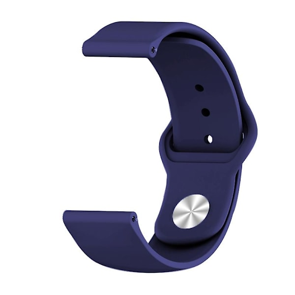 22mm silikoniälykelloranneke niittilukolla Xiaomi Haylou Solar -älykelloon Blue G Other Smartwatch Model