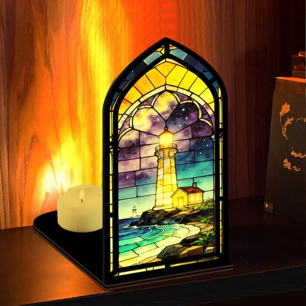Fantasy bokkrok for bokelskere, med stearinlyslampe Lighthouse 2