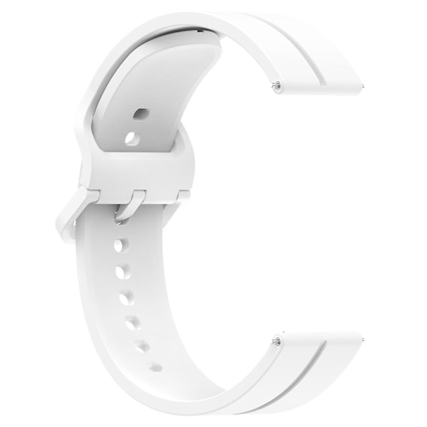 For Samsung Galaxy Watch 3 45mm/Huawei Watch GT3 SE Universal Watch Strap 22mm Silicone Adjustable Wrist Band White