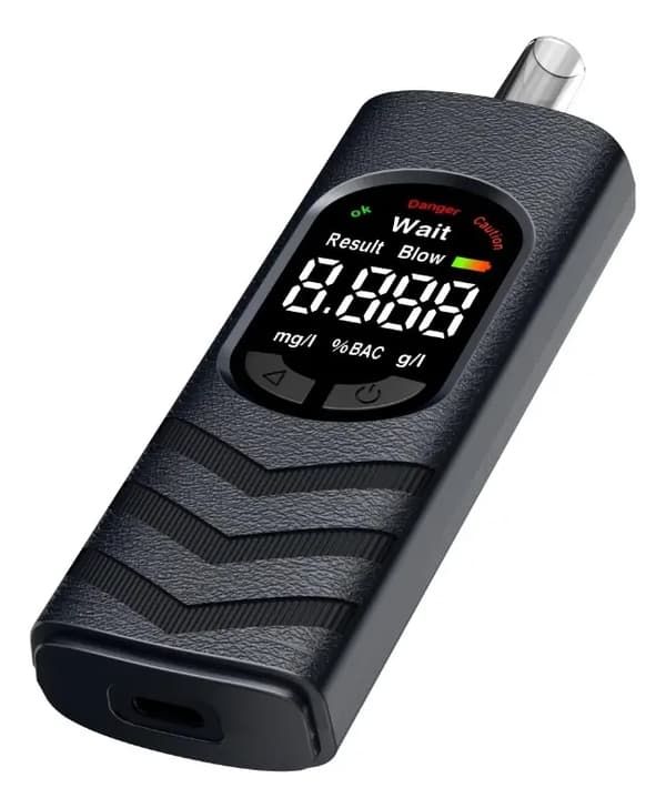 Alkometer med munnstykker, blodalkoholmåler med digital LCD-skjerm