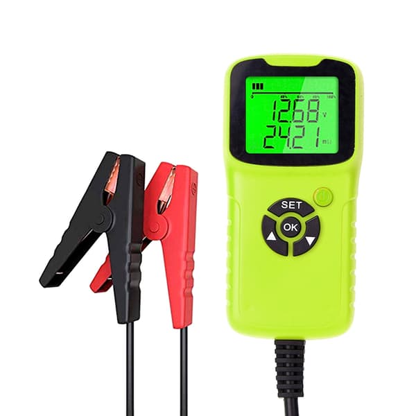 Bilbatteriladdare Testare Analysator, 12V 2000CCA Batterispänningstest (Grön) Green