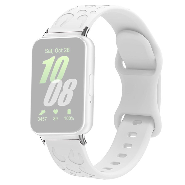 Til Samsung Galaxy Fit silikone urrem med leopardprint - Pink White