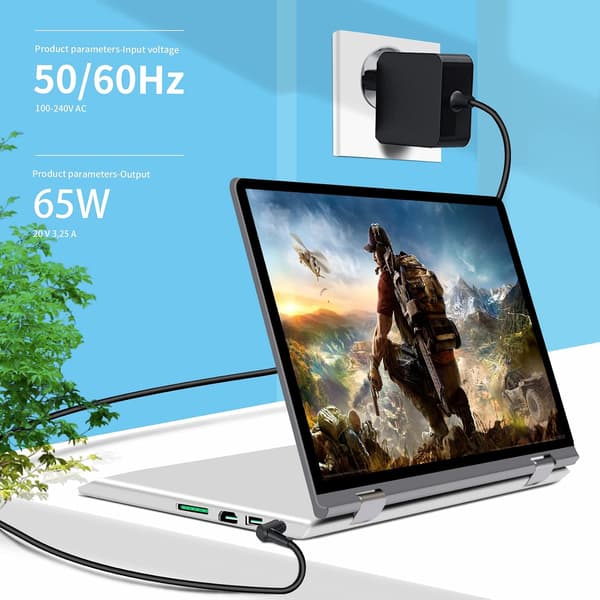Oplader til Lenovo 65W 20V 3.25A bærbar computer ideapad 3 5 330 330S 320 320S 310 PC-adapter