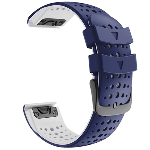 For Garmin Fenix 6 Silikonurrem For Garmin Fenix 6 Blue White