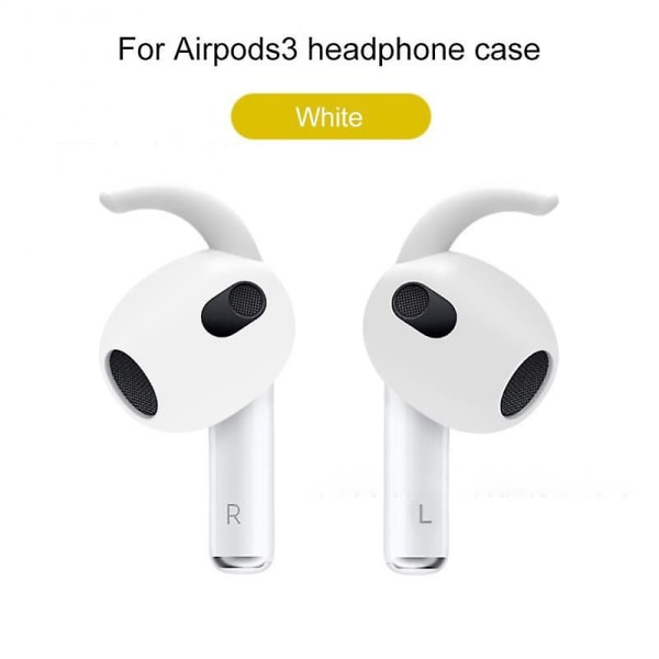 2022 Nytt för Airpods 3:e case Hudskydd Öronkuddar för Apple Airpod white with ear