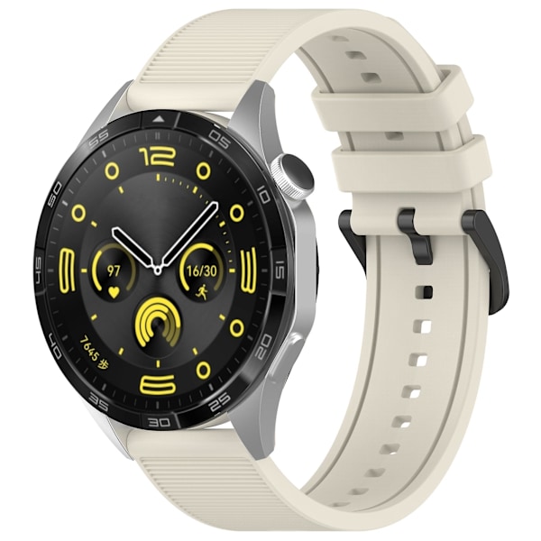 Huawei Watch GT 4 / Garmin Venu 2 -älykellolle 22 mm:n pehmeä silikoniranneke Starlight