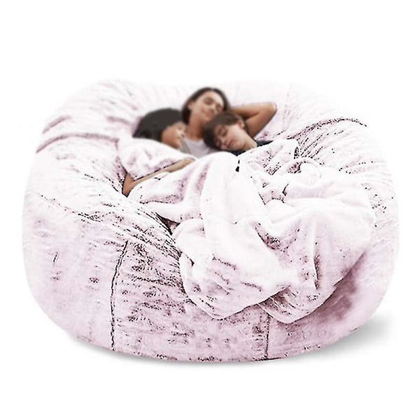 Lazy Sofa Bean Bag Keinotekoinen turkis Bean Bag Bean Sohva Snow red 135cm*65cm