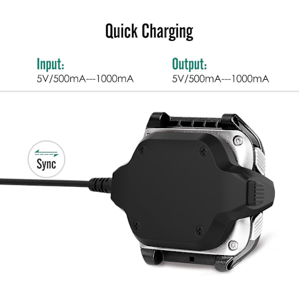 Opladerdock Kompatibel Med Garmin Forerunner 920xt, Usb Data Synkronisering Opladnings Cradle Dock Oplader Med 1m