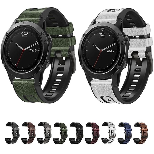 Garmin Fenix ​​7 -pikairrotettavalle silikoninahkaiselle watch HTK Black