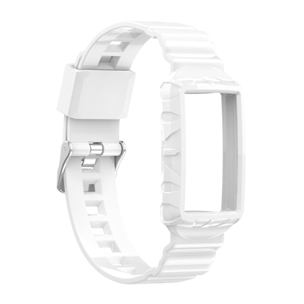 Silikon One Body Armor klockarmband för Fitbit Charge 4 White
