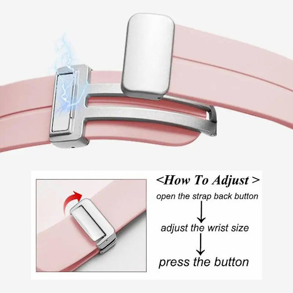 Til Samsung Galaxy Watch4 / Watch 5 / Watch6 Rem til håndled Blødt silikone urrem med magnetisk spænde Wine Red