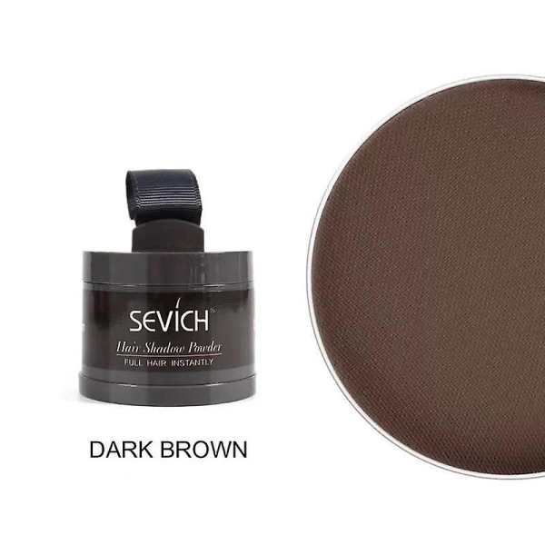 Sevich Waterproof Hair Powder Concealer Root Touch Up Volumizing Cover Up A Dark brown