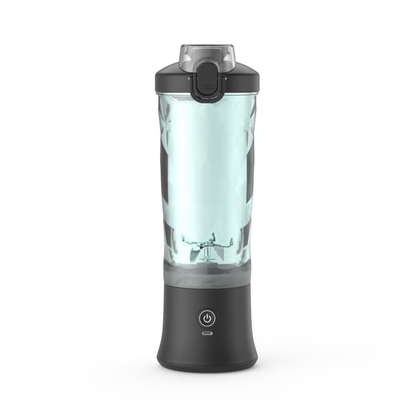 Juicer 600 ml, blender diamantformet juicekop med 6 knive (sort)