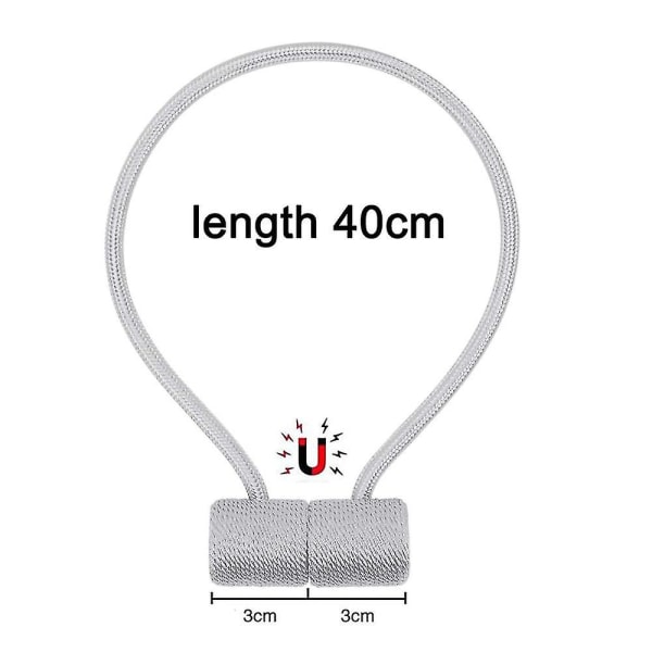 Magnetiske gardinbindinger Gardinklemmer Gardinvevholderspenner Grey