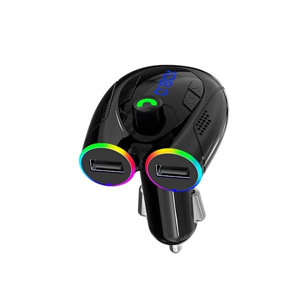Auton MP3 Bt -soitin Card G68 Handsfree-puhelut USB C -portti Matkapuhelimen lataus FM-lähetin Musta