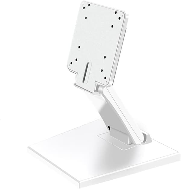 Understøttelse til skærm, montering 75x75mm & 100x100mm, passer til 10-27 tommer LCD Touch (hvid)