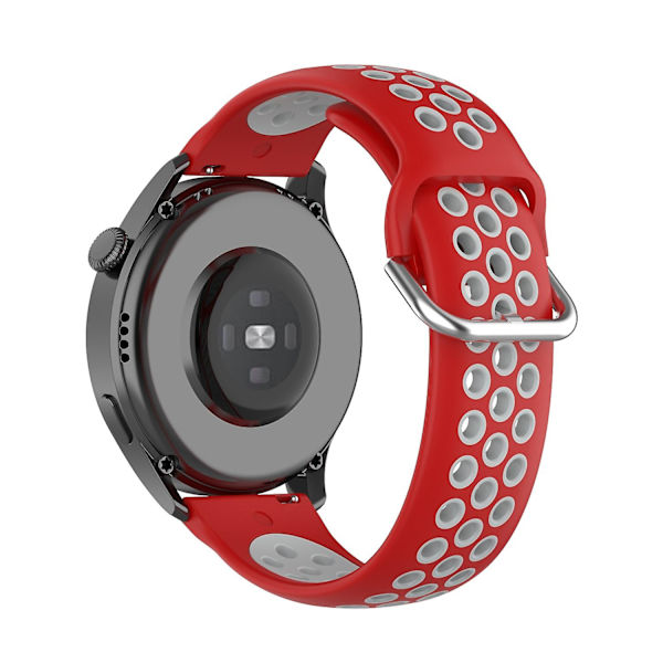 Dubbelfärgat metallspänne justerbart silikonklockarmband 22 mm för Huawei Watch 3/Watch 3 Pro Multicolor I
