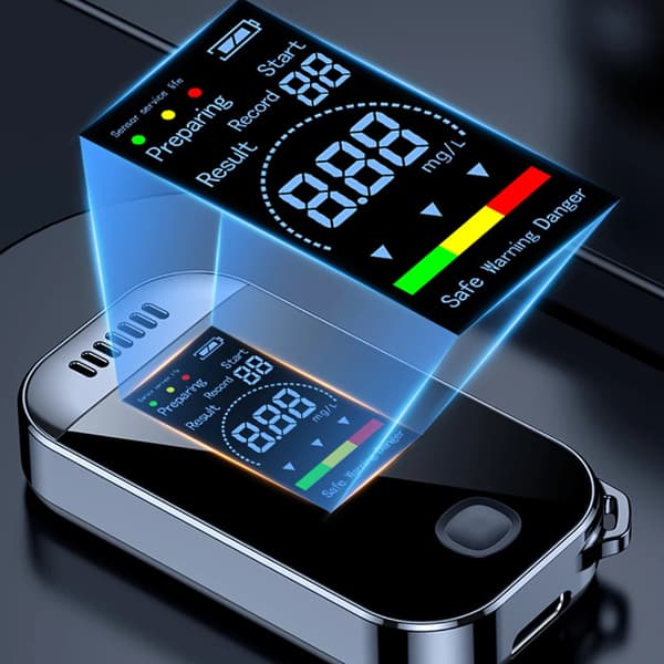 Alkometer med LCD-display USB genopladeligt