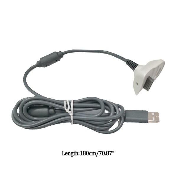 USB For Play Laddningskabel Kabelsladd för Xbox 360 trådlös spelkontroll