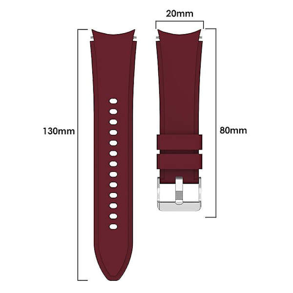 Silikone rem til Samsung Galaxy Watch4 40mm Wine Red