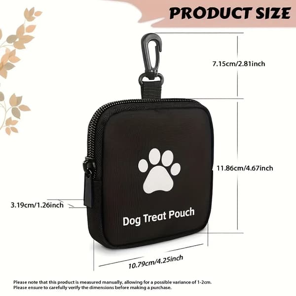Hundegodbiterpose med glidelås, sølesikkert design Black 11*12*3.2cm