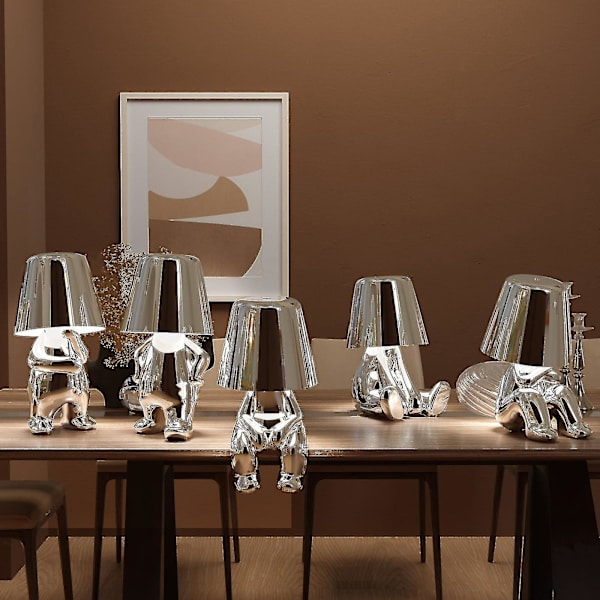 Thinker Lamp Collection Creative Little Golden Man Living Room